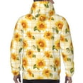 thumbnail image 7 of Balery Light Yellow Plaid Sunflower Pattern Mens Hoodie Kangaroo Pocket Hoodie Pullover Hooded Sweatshirt Ideal for Daily Wear Travel and Home-Medium, 7 of 7