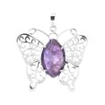 thumbnail image 1 of Pendentifs Forme d'Il de Cheval Pierre Naturelle Quartz pour Femmes Collier Bijoux, 1 of 6