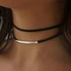 thumbnail image 4 of Collar ajustable Minnieouse Gargantilla clásica collares retro moda cuello cadena torques colgantes cortos para niñas Plata, 4 of 6