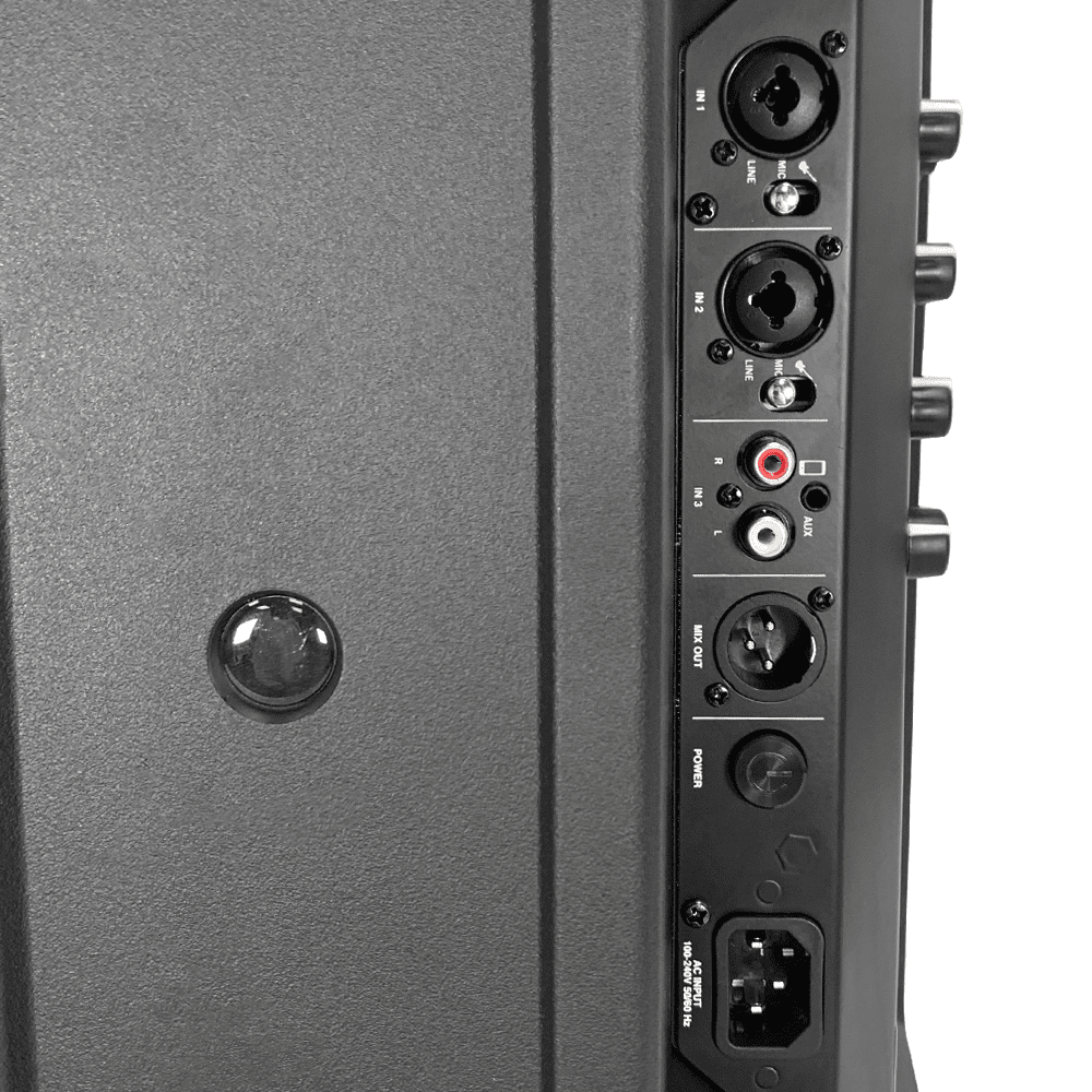 Seismic Connect - Pair of Powered 8 Inch Portable 2-Way Compact PA Speakers with Rechargeable Battery - All-In-One PA System