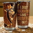 thumbnail image 4 of Giraffe Tumbler 20oz Stainless Steel Insulated Coffee Travel Mug Cup for Women Girls Giraffe Gifts for Birthday Christmas Mothers Day, 4 of 6