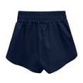thumbnail image 6 of Athletic Shorts for Women, Audhol Womens Daily Running Shorts Workout Elastic Waist Athletic Yoga Pants Sports Solid Shorts Workout Shorts Navy L, 6 of 6