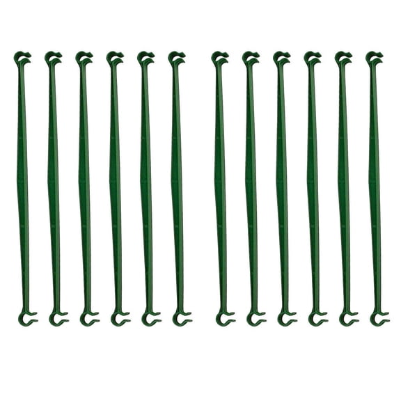 NICEXMAS 12Pcs Plant Stake Connection Rods Green PVC Expandable Support Connectors for Gardening