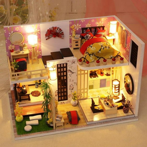 Modèle de maison miniature bricolage 3D à l'échelle 1/24 avec 