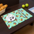 thumbnail image 2 of Placemat, Pioneer Flower Floral Print Pattern Place Mats Table Mat Set Of 2, PVC Washable Placemats for Party Kitchen Dining Decoration, 18x12 Inch, Fade Resistant, 2 of 6