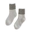 thumbnail image 3 of Up To $10 Socks Gray 2020 New Winter Warm Striped Home Wool Socks for Women, 3 of 3