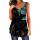 thumbnail image 1 of Gibobby Camiseta sin mangas con estampado floral y cuello en V con botón simple informal de verano para mujer(Verde,G), 1 of 3