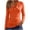 Orange, variant on Qgtaibl Women's Solid Color Long Sleeve Shirts Elegant Cowl Neck Waist Ruched Blouse Fall Stretchy Slim Fit Dressy Tops Wine XXL