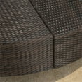 thumbnail image 4 of Santa Cruz Outdoor 12-Pc Dark Brown Wicker Sectional Sofa Set with Beige Cushion, 4 of 13