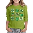thumbnail image 4 of Toddler Girl's St. Patrick's Day Top Shamrock Magic Hat Print T Shirt Top Light Green 6 Y-7 Y, 4 of 4