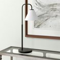 thumbnail image 2 of Henn&Hart Lampe de Table Moderne en Arc de Métal avec Forme Conique en Lait Noir/blanc, 2 of 3