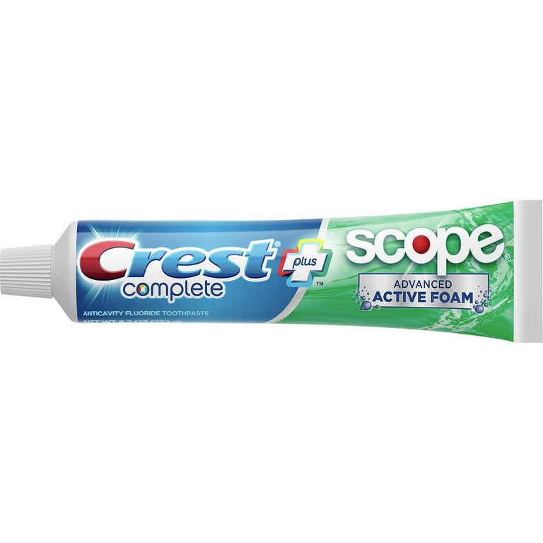 Crest Complete Scope Advanced Active Foam Toothpaste 8.2 oz 5 Pack