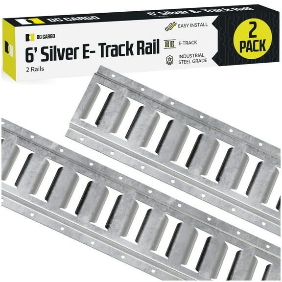 DC Cargo Etrack Rails 6' Horizontal Galvanized E Track Rail 2-pack
