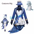 thumbnail image 3 of Disfraz de Cosplay de GenshinImpact Focalors Furina, vestido de Cosplay de Focalors, peluca, zapatos, sombrero, traje encantador, atuendo de Furina, Comic Con de Halloween, 3 of 5