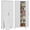 White, variant on Kooyon 71"H Pantry Cabinet,Kitchen Pantry Storage Cabinet with Doors and Adjustable Shelves,White Metal Kitchen Pantry Cabinet,Food Pantry Cabinet for Kitchen,Dinning Room- Assembly Required/White