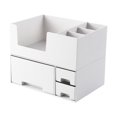 thumbnail image 1 of Organizador de cajones de escritorio, organizador de maquillaje de escritorio, estante con bordes lisos, cajones de almacenamiento de maquillaje, organizador de tocador para suministros Blanco, 1 of 9