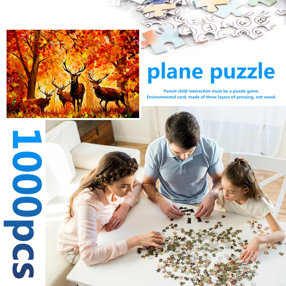 Forest Deer 1000pcs Paper Puzzles Jigsaw DIY Educational Kids Adult Toys *DC 