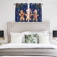 thumbnail image 3 of Gingerbread Christmas Kitchen Curtains Window Panels, Xmas Balls Branches Navy Blue Insulated Window Treatment Curtain, Grommet Curtains for Bedroom/Living Room/Bathroom, 2 Piece 52"Wx45"L, 3 of 8