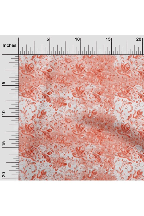 Viscose Chiffon Orange Fabric Water Color Sewing Craft Projects Fabric Prints By Yard 42 Inch Wide-GVK