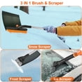 thumbnail image 7 of TeqHome 3 In 1 Windshield Ice Scraper Frost Removal Car Snow Removal Shovel, Black, 7 of 7