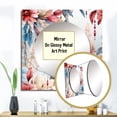thumbnail image 3 of Designart "Dream Weavern Hues II" Floral Square Mirror For Wall Decor - Large Pink Square Printed Wall Mirror Art - Square Cottage Mirror - Wall Mounted Square Large Mirror, 3 of 5