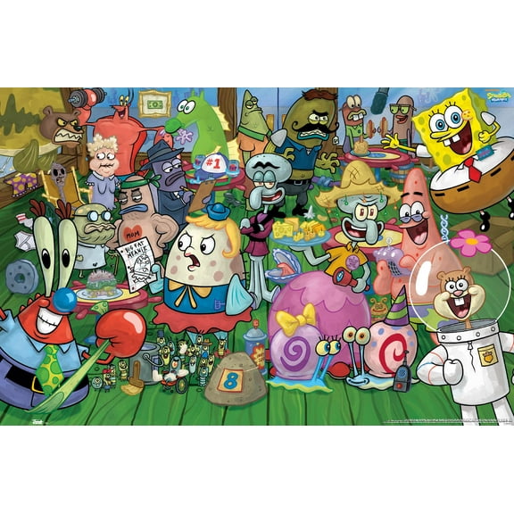 Nickelodeon SpongeBob Squarepants - Characters Wall Poster, 22.375" x 34"