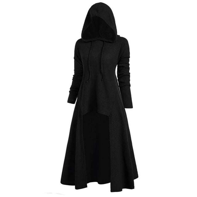 DPTALR Grande Robe à Capuche Décontractée Élastique Vintage pour Femmes