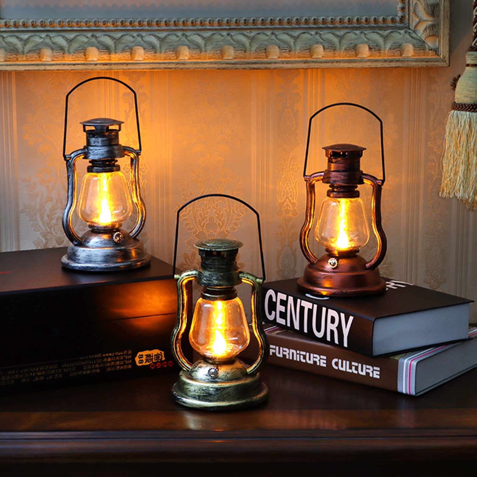 AURORA TRADE Kerosene Lamp Vintage High Brightness Rechargeable