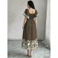 thumbnail image 2 of Vestido Midi Con Cuello Cuadrado Y Estampado Floral Multicolor-12, 2 of 29