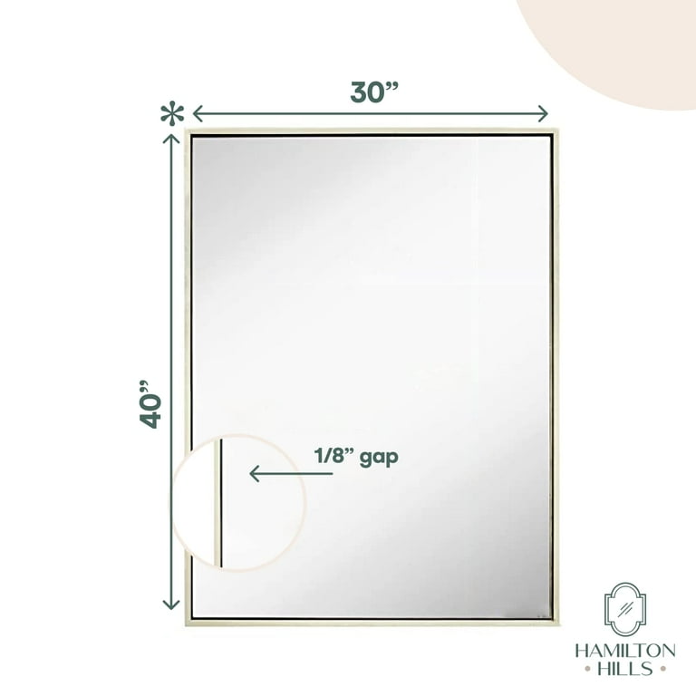 Clean Large Modern Gold Leaf Frame Wall Mirror 30 x 40 – Hamilton Hills