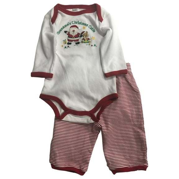 Baby Essentials Infant Boys & Girls Red Grandmas Christmas Cutie Baby Outfit 3-6m