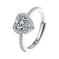 thumbnail image 1 of Anillo en forma de corazón para mujer, joyería de moda, accesorios populares, 1 of 8