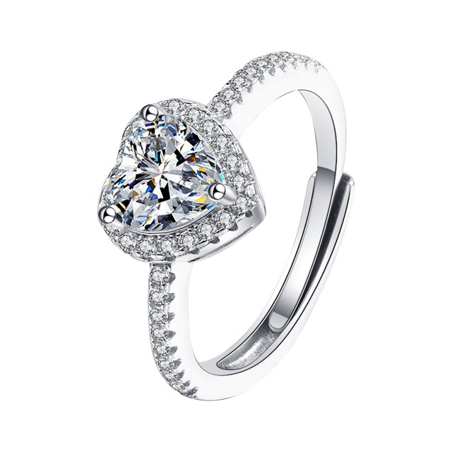 Anillo en forma de corazón para mujer, joyería de moda, accesorios populares