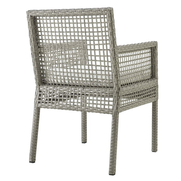 Modway Aura Outdoor Patio Wicker Rattan Dining Armchair, Multiple Colors