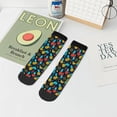 thumbnail image 7 of Pofeuu Colorful Pineapple Print 30cm Socks, Adult Running Hiking Socks for Youth and Adult, 7 of 7