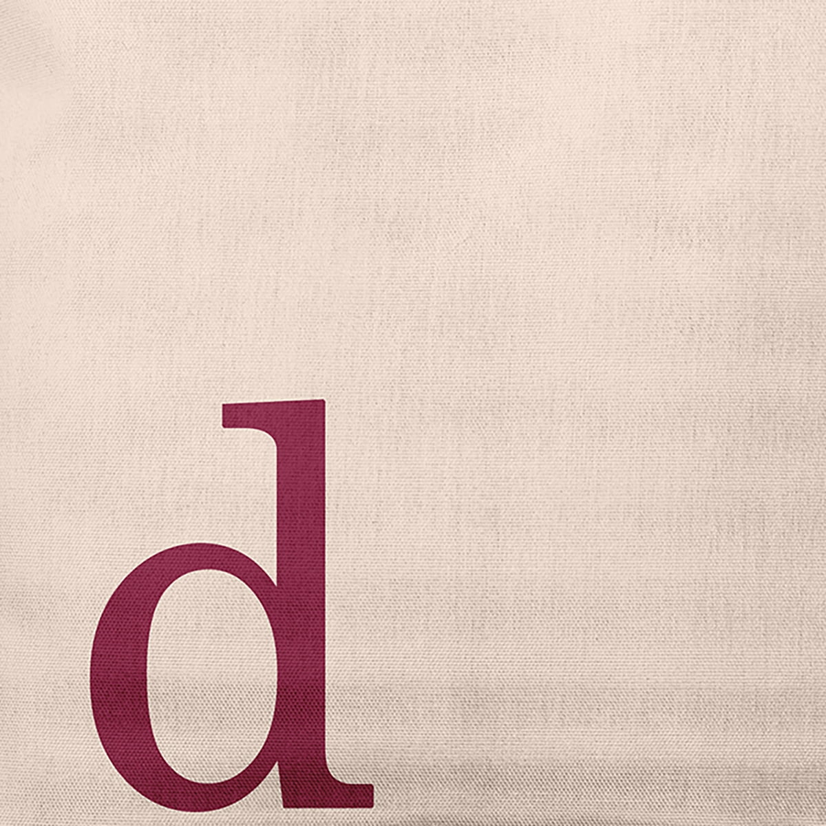 Simply Daisy 20" x 20" Modern Monogram Decorative Throw Pillow, Cranberry
