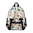 thumbnail image 3 of Excavator and Hard Hat Gray Pattern Cute School Backpack Bag for School with Padded Back and Adjustable Shoulder Straps 15.25"x11.5"x5.25", 3 of 5