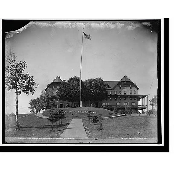 Historic Print, Forge House, Fulton Chain, Adirondack Mountains, 16" x 20"