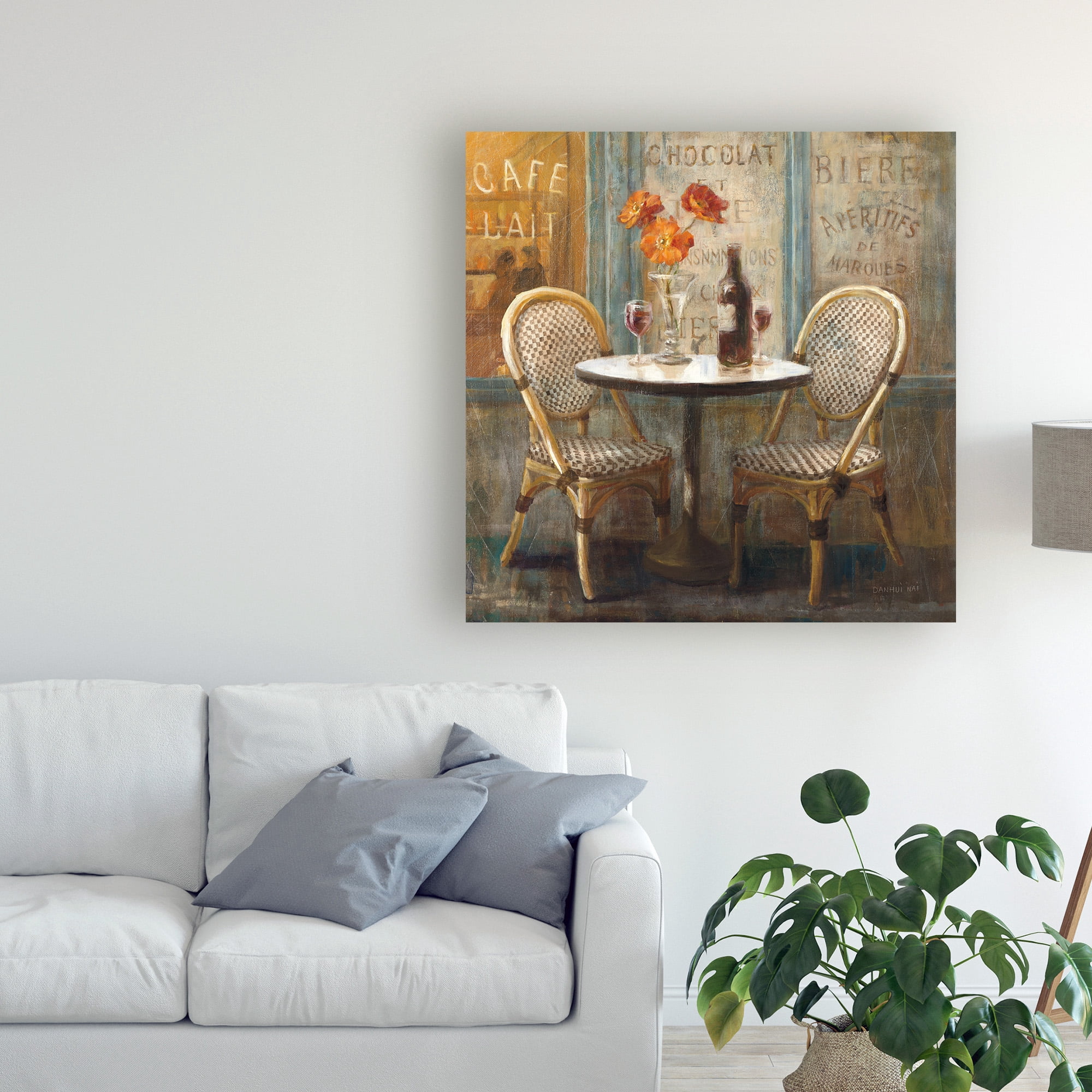 Trademark Fine Art 'Meet Me at Le Cafe I' Canvas Art by Danhui Nai