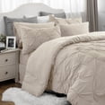 thumbnail image 3 of Juego de edredón Bedsure Queen Beige con sábanas, 7 piezas, 3 of 8