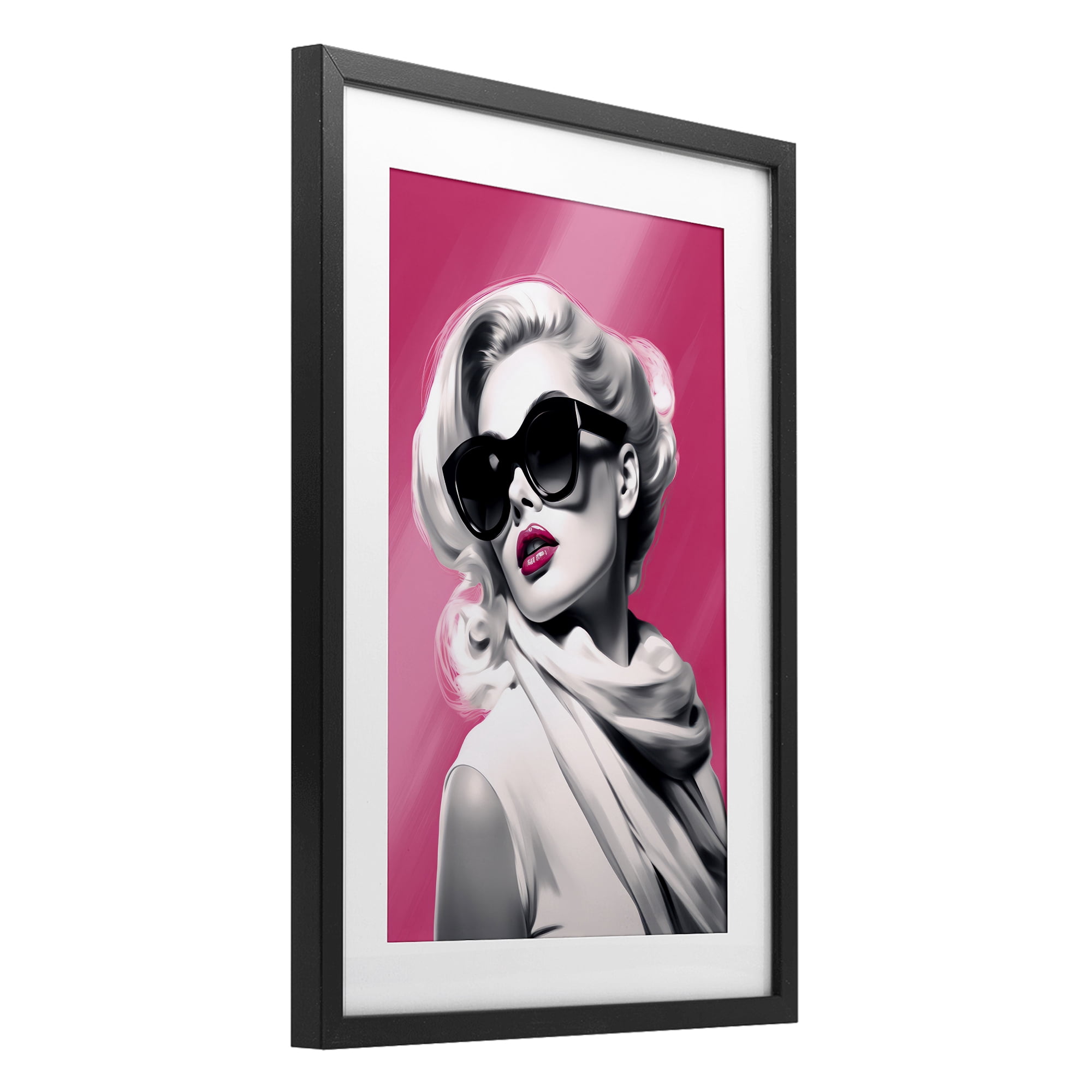 Stupell Industries Vintage Retro Chic Portrait Black Framed Print Under Glass, design by Andrea Haase