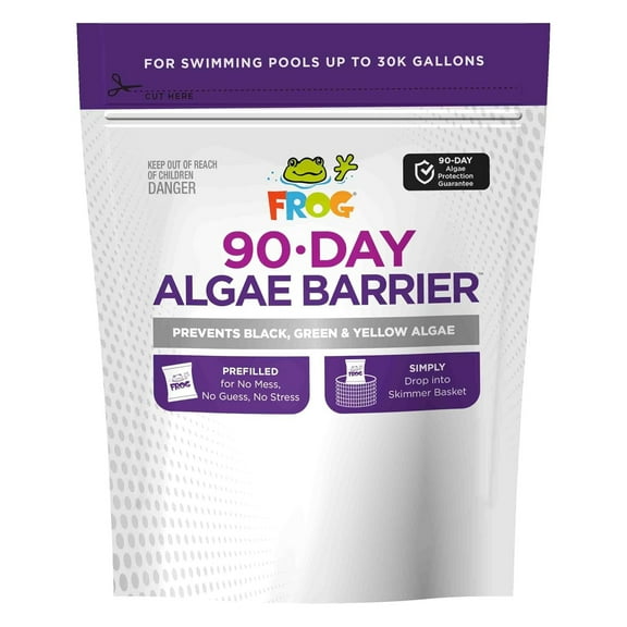 FROG 90-Day Algae Barrier 30K - Easy, Dry 90-Day Algae Preventive for pools up to 30,000 gallons Prevents Black, Green & Yellow Algae