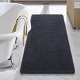 thumbnail image 1 of Alfombra de baño LOCHAS Luxury Shaggy, 60 x 120 cm, color gris oscuro, 1 of 6