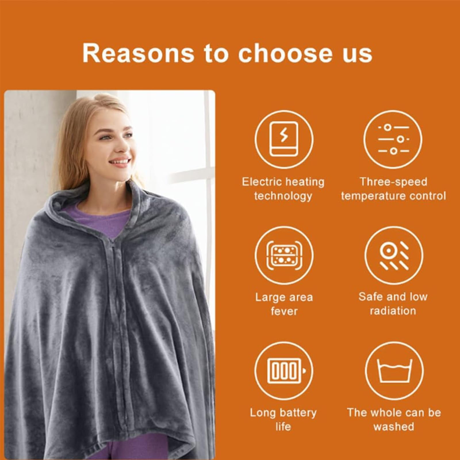 Cordless Outdoor Throw Blanket, Heated Blanket Battery Operated, Cordless Heated Blanket, Wearable USB Heated Blanket, On The Go Cordless Heated Throw, Portable Cordless Heated Throw Shawl