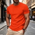 thumbnail image 6 of Uwinwear Men's Athletic Washed T-Shirts Basic Crew Neck Tees Tops Causal Distressed Cotton T Shirts Summer Breathable Tees,Orange,XL, 6 of 6