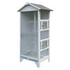 PawHut Wooden Outdoor Bird Cage, Featuring a Large Play House with Removable Bottom Tray 4 Perch