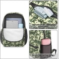 thumbnail image 3 of 17 Inch Lightweight Backpack,PVC Waterproof Oxford Fabric, Ergonomically Designed, with Large Capacity, Camouflage Print, 3 of 5
