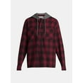 thumbnail image 5 of No Boundaries Men's & Big Men's Hooded Flannel Shirt with Long Sleeves, Sizes XS-5XL, 5 of 5