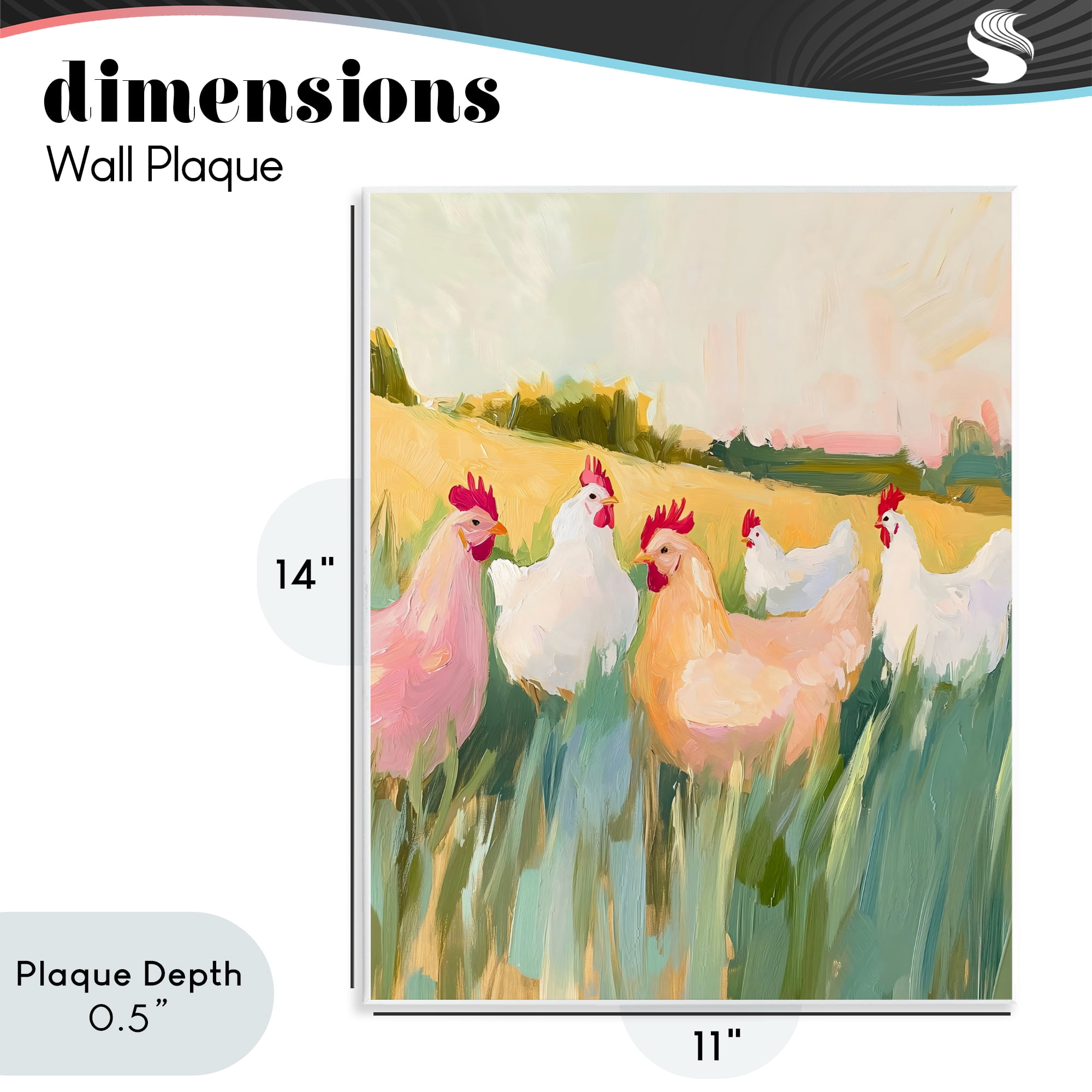 Stupell Industries Sunlit Flock of Chickens Wall Plaque Art, design by The Prints Vibe