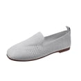thumbnail image 2 of Loafers for Women Comfortable Dressy Casual Work Flats Lightweight & Breathable Slip On Walking Shoes Knit, 2 of 3